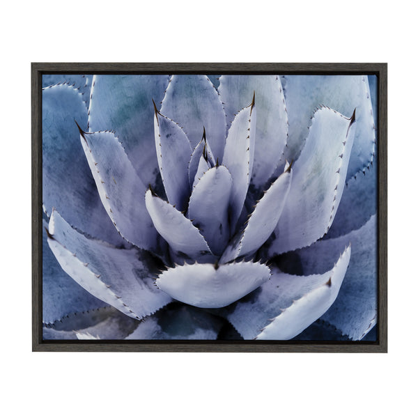 kate & laurel Sylvie Violet Cactus Framed Canvas by Amy Peterson