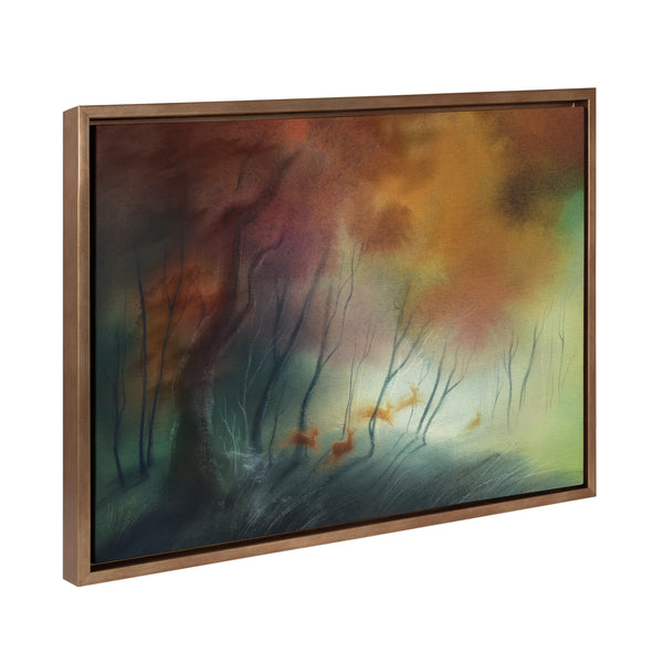 kate & laurel Sylvie Waltz of the Stags Framed Canvas by Faryn Hughes
