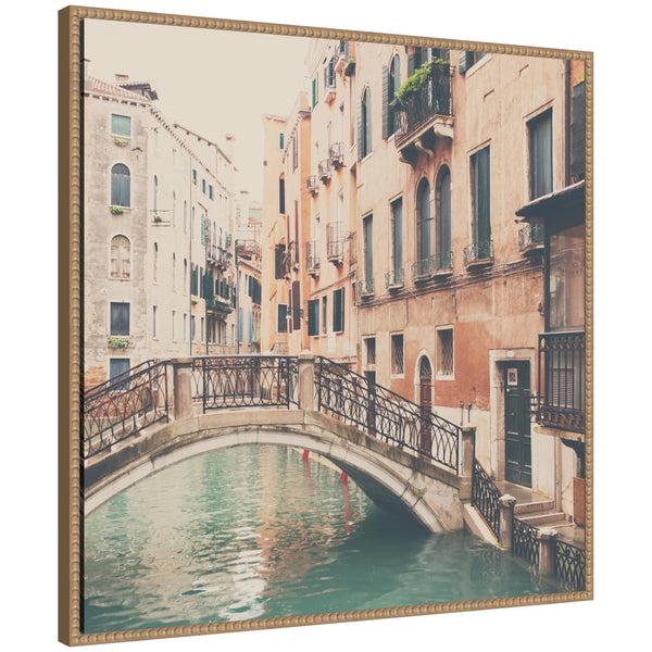 Kate & Laurel Sylvie Wandering The Streets Of Venice Framed Canvas By Laura Evans
