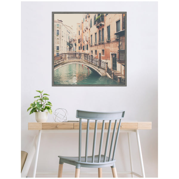 Kate & Laurel Sylvie Wandering The Streets Of Venice Framed Canvas By Laura Evans