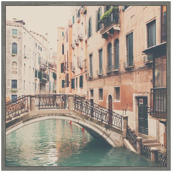 Kate & Laurel Sylvie Wandering The Streets Of Venice Framed Canvas By Laura Evans