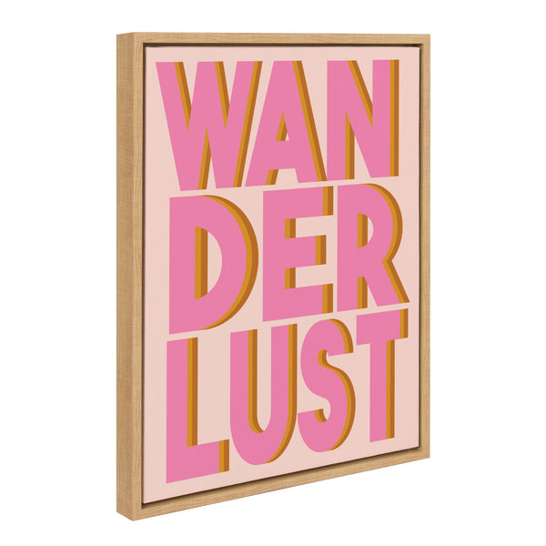 Kate & Laurel Sylvie Wanderlust Framed Canvas By Apricot And Birch