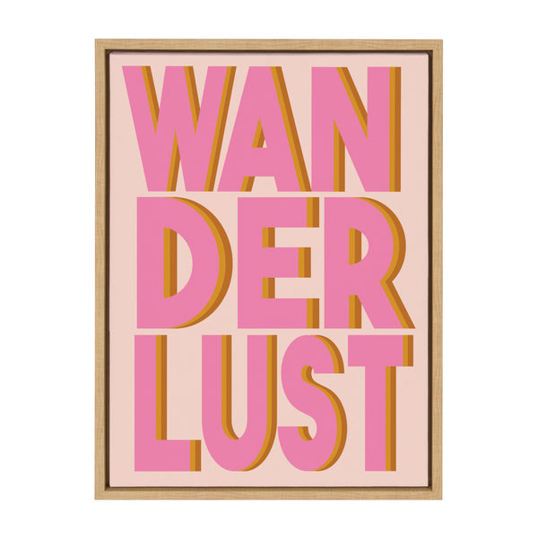 Kate & Laurel Sylvie Wanderlust Framed Canvas By Apricot And Birch
