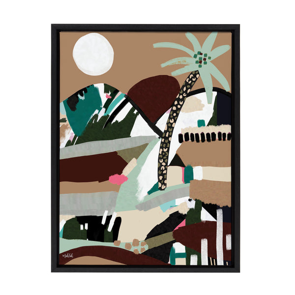 Kate & Laurel Sylvie Warm Offbeat Framed Canvas By Inkheart Designs