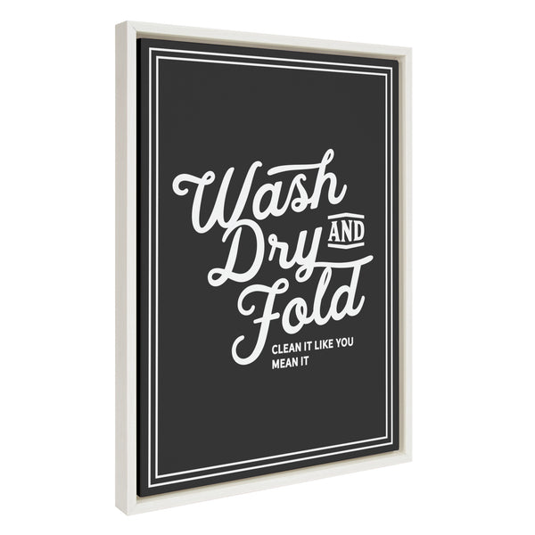 Kate & Laurel Sylvie Wash Dry And Fold Framed Canvas By Maggie Price