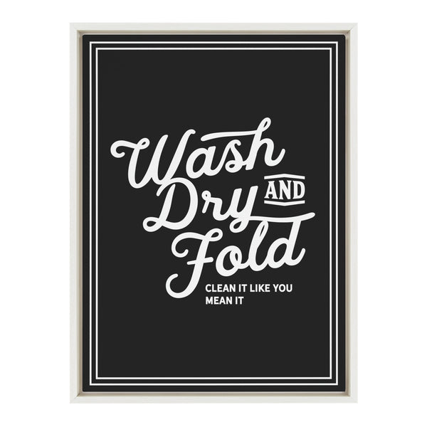 kate & laurel Sylvie Wash Dry and Fold Framed Canvas by Maggie Price