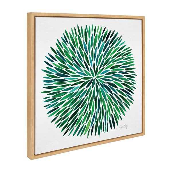 kate & laurel Sylvie Watercolor Burst Framed Canvas by Cat Coquillette