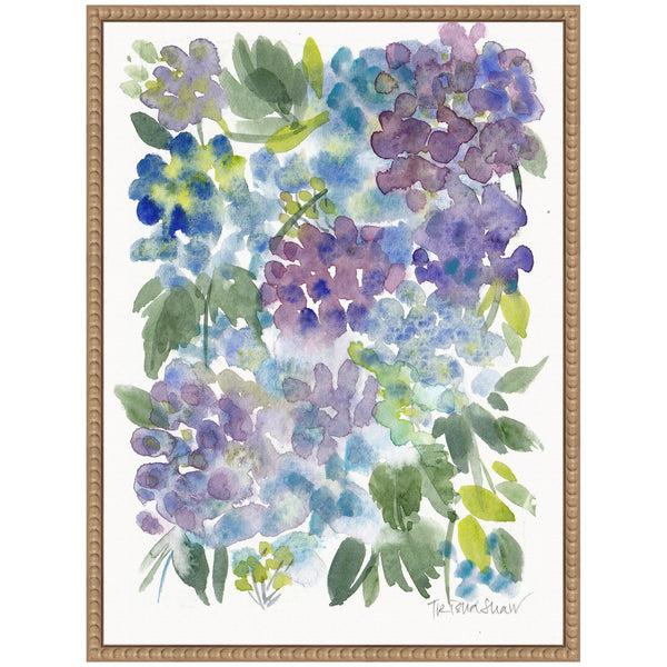Kate & Laurel Sylvie Watercolor Purple Hydrafloral Framed Canvas By Patricia Shaw