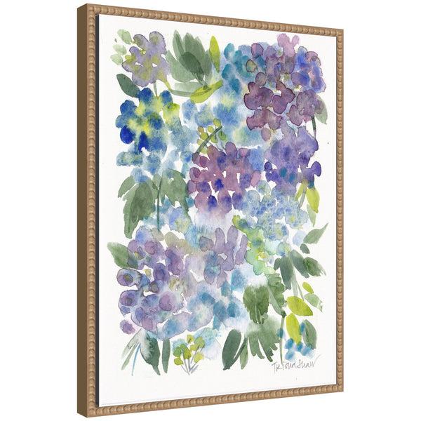kate & laurel Sylvie Watercolor Purple Hydrafloral Framed Canvas by Patricia Shaw