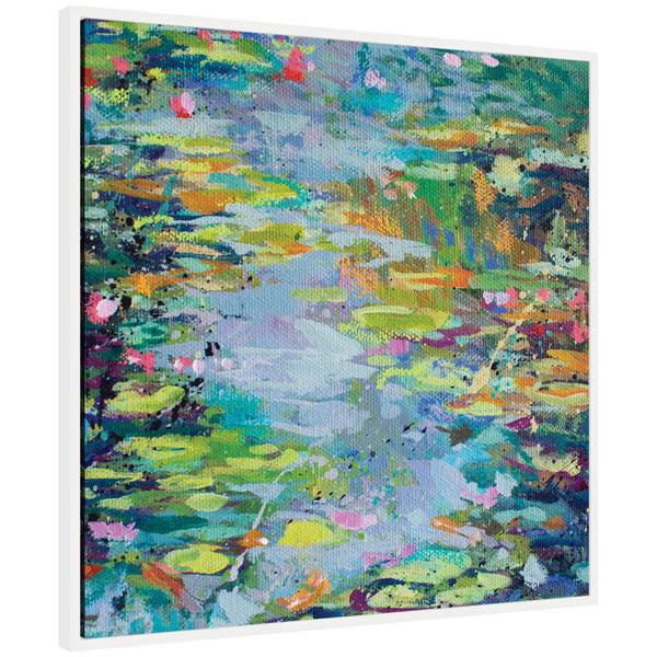 Kate & Laurel Sylvie Waterlilies At Giverny Framed Canvas By Rachel Christopoulos