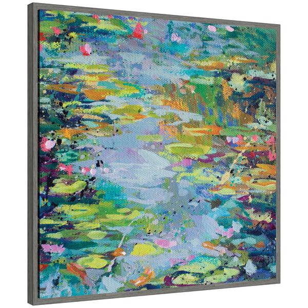 kate & laurel Sylvie Waterlilies at Giverny Framed Canvas by Rachel Christopoulos
