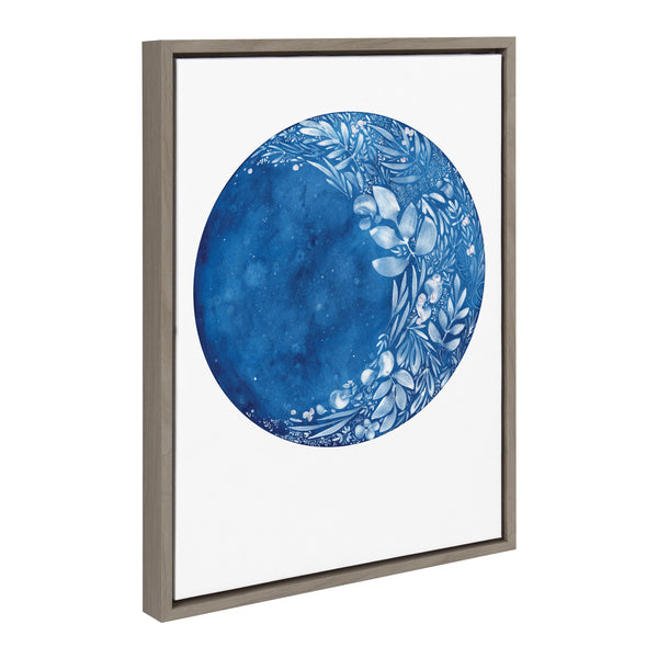 Kate & Laurel Sylvie Waxing Flower Moon Framed Canvas By Ingrid Sanchez Of CreativeIngrid
