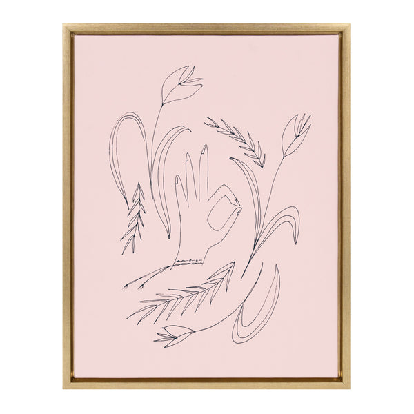 kate & laurel Sylvie We Are All OK Framed Canvas by Kate Aurelia Holloway