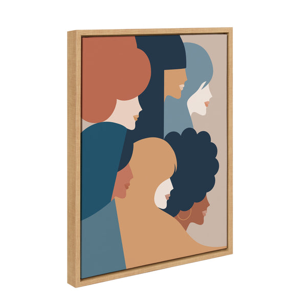 Kate & Laurel Sylvie We Persist Earthy Framed Canvas By Dominique Vari