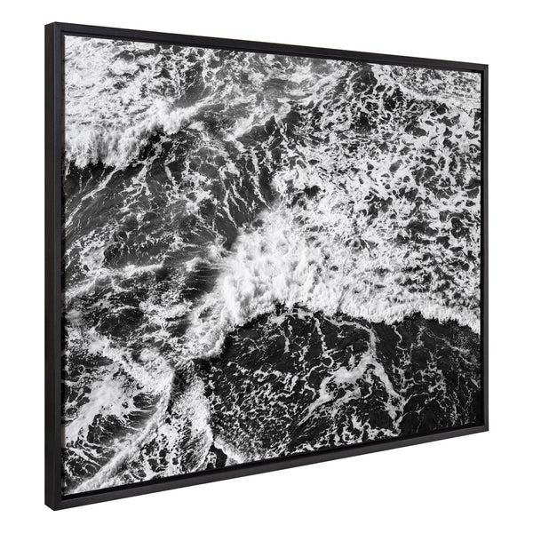 kate & laurel Sylvie West Coast Vernon Black and White Framed Canvas by Pete Olsen