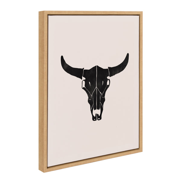 Kate & Laurel Sylvie Western Skull Framed Canvas By Honey Island Studio