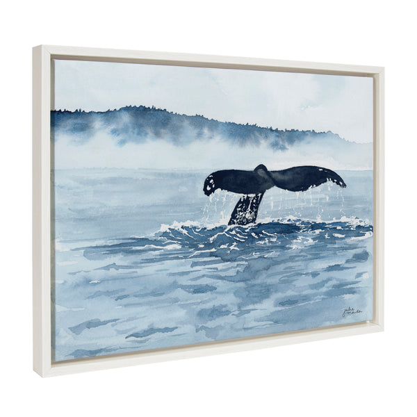 kate & laurel Sylvie Whale Watching Framed Canvas by Julie Maida