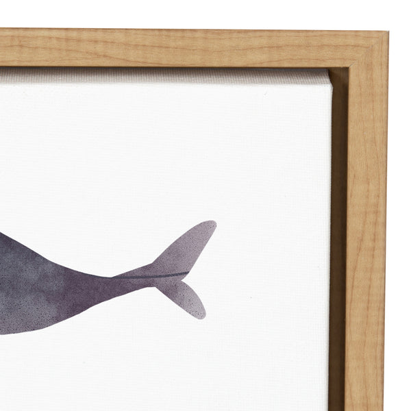Kate & Laurel Sylvie Whales Framed Canvas By Lida Larina