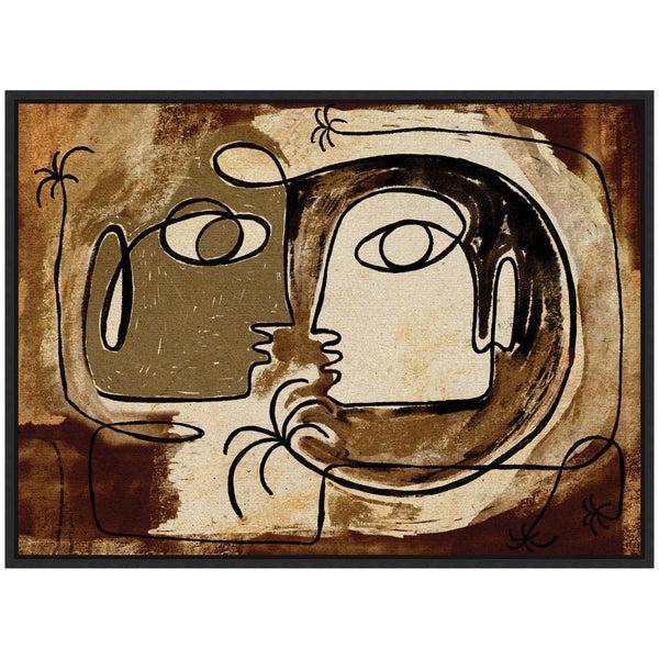 Kate & Laurel Sylvie What Secrets Do The Palms Whisper To The Earth Framed Canvas By Shatha Al Dafai