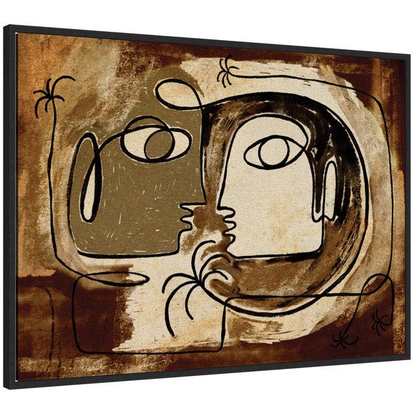 kate & laurel Sylvie What Secrets Do The Palms Whisper To The Earth Framed Canvas by Shatha Al Dafai