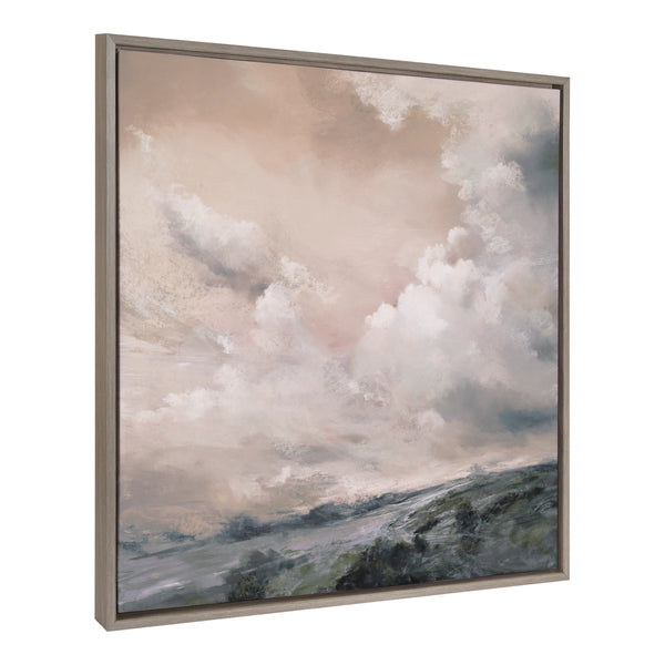 Kate & Laurel Sylvie When The North Wind Blows- Sepia Framed Canvas By Nel Whatmore