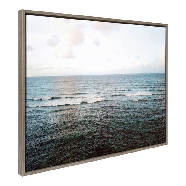 Kate & Laurel Sylvie Where The Ocean Meets The Sky Framed Canvas By Rachel Bolgov
