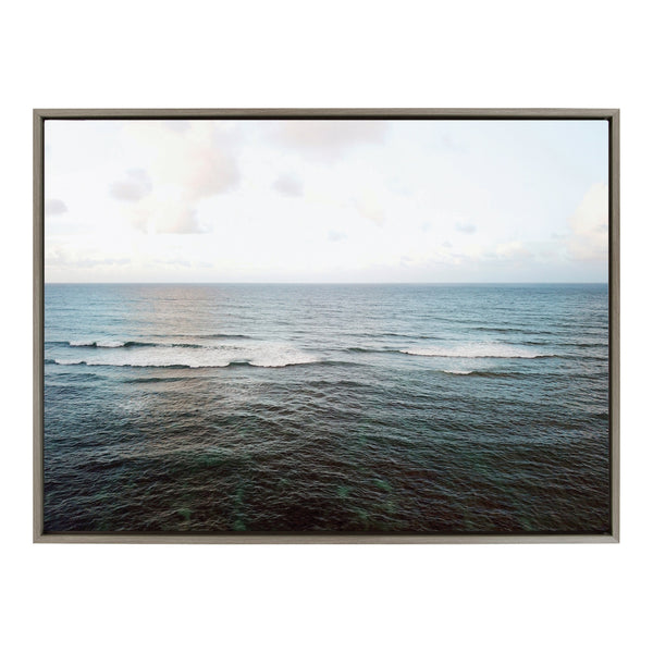 kate & laurel Sylvie Where the Ocean Meets the Sky Framed Canvas by Rachel Bolgov