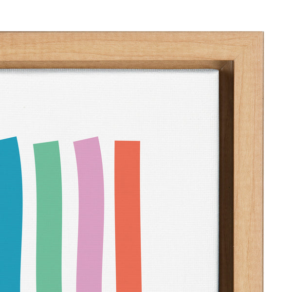 Kate & Laurel Sylvie Whimsical Lines Framed Canvas By Apricot + Birch