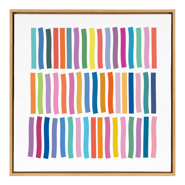 kate & laurel Sylvie Whimsical Lines Framed Canvas by Apricot + Birch