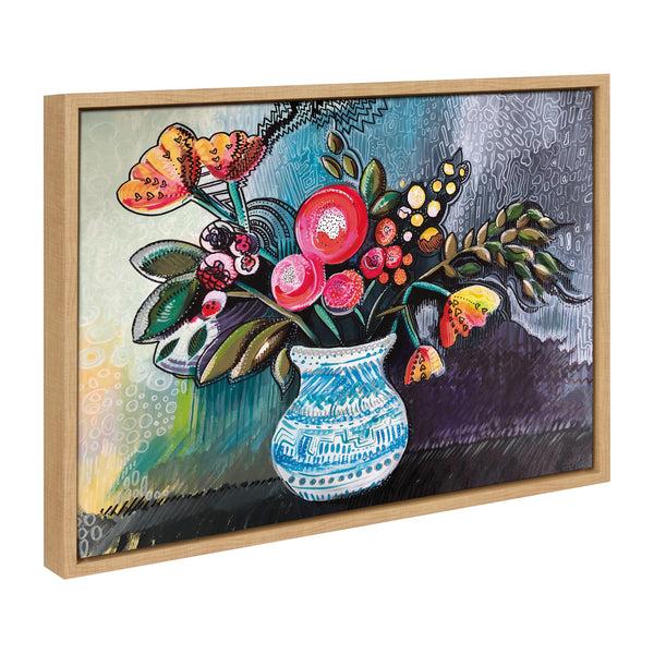 Kate & Laurel Sylvie Whimsy Still Life Framed Canvas By Sara Annapolen
