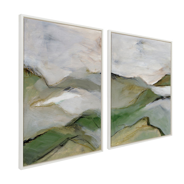 Kate & Laurel Sylvie Whispers Of The Hills 1 And 2 Framed Canvas Art Set By Nikita Jariwala