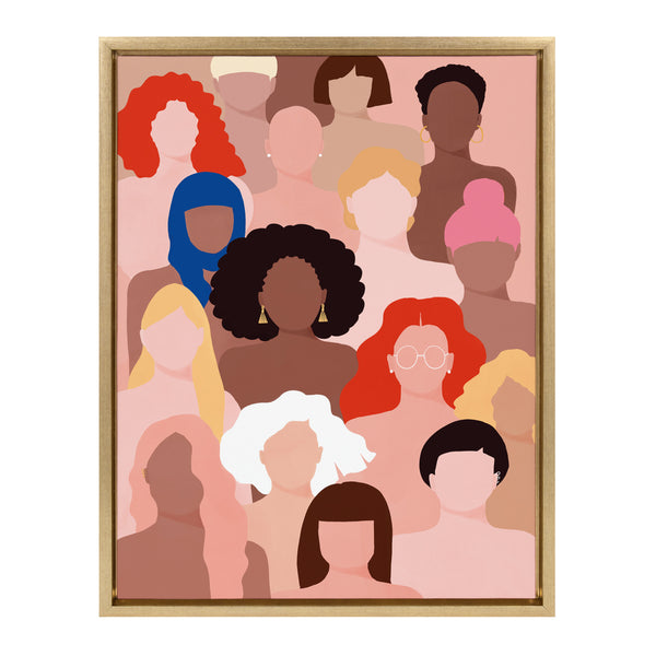 kate & laurel Sylvie Who Run The World Framed Canvas by Maja Tomljanovic