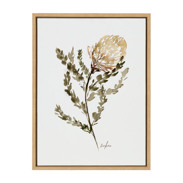 Kate & Laurel Sylvie Wild Banksia Framed Canvas By Sara Berrenson