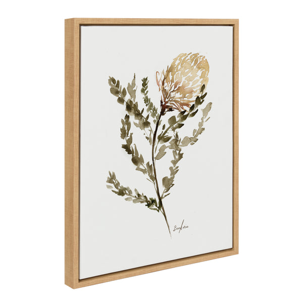 Kate & Laurel Sylvie Wild Banksia Framed Canvas By Sara Berrenson