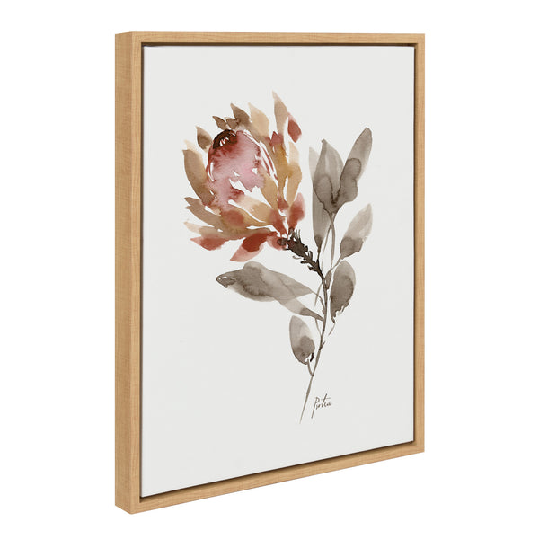 Kate & Laurel Sylvie Wild King Protea Framed Canvas By Sara Berrenson