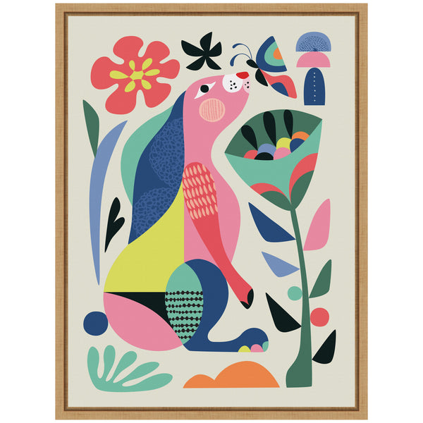 Kate & Laurel Sylvie Wild Rabbit Framed Canvas By Rachel Lee