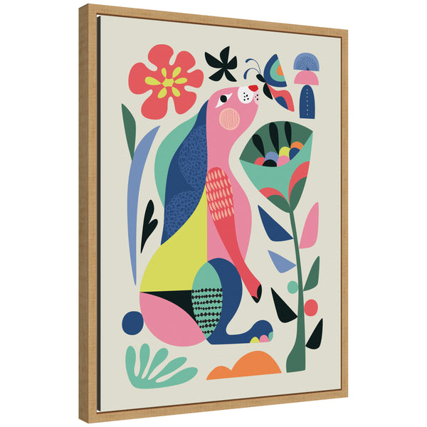 kate & laurel Sylvie Wild Rabbit Framed Canvas by Rachel Lee