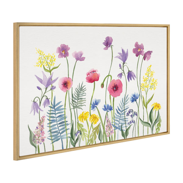 Kate & Laurel Sylvie Wildflorals Framed Canvas By Patricia Shaw