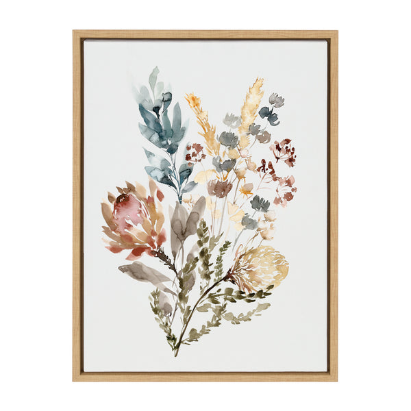 Kate & Laurel Sylvie Wildflower Bunch Framed Canvas By Sara Berrenson
