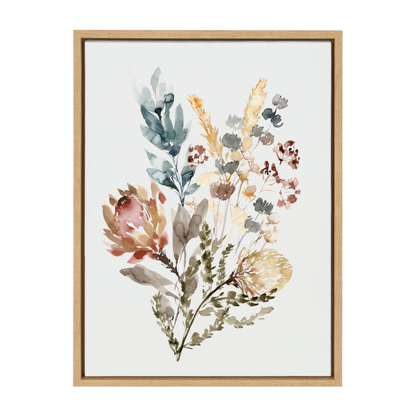 kate & laurel Sylvie Wildflower Bunch Framed Canvas by Sara Berrenson