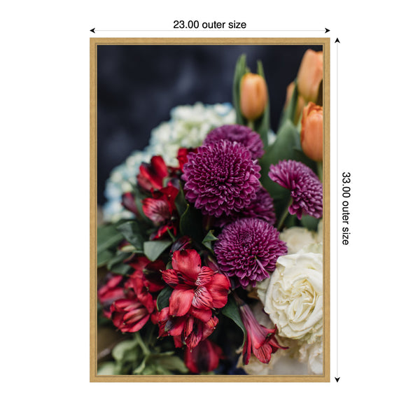 Kate & Laurel Sylvie Wine Bouquet Framed Canvas By Alicia Abla