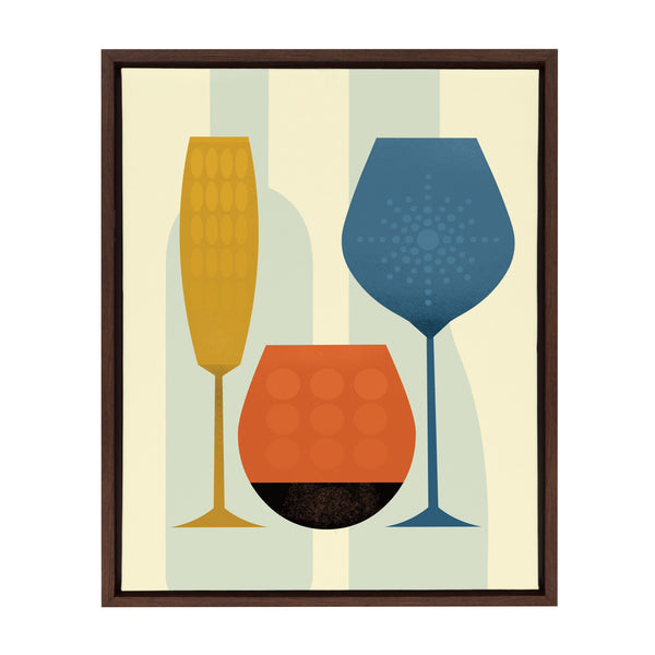 kate & laurel Sylvie Wine Framed Canvas by Amber Leaders Designs