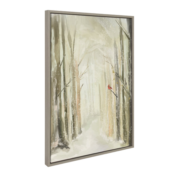 Kate & Laurel Sylvie Winter Landscape 2 Framed Canvas By Annie Quigley