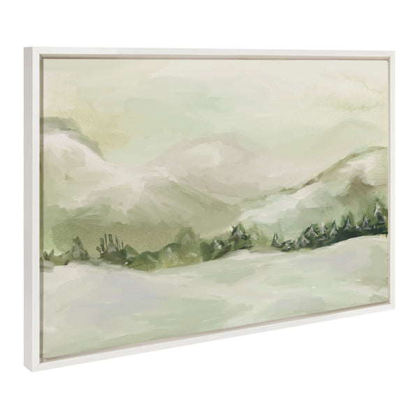 Kate & Laurel Sylvie Winter Landscape 3 Framed Canvas By Annie Quigley