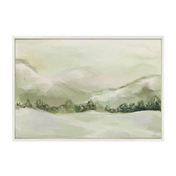 Kate & Laurel Sylvie Winter Landscape 3 Framed Canvas By Annie Quigley