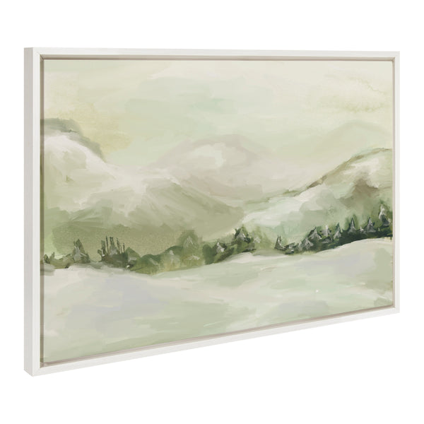 kate & laurel Sylvie Winter Landscape 3 Framed Canvas by Annie Quigley
