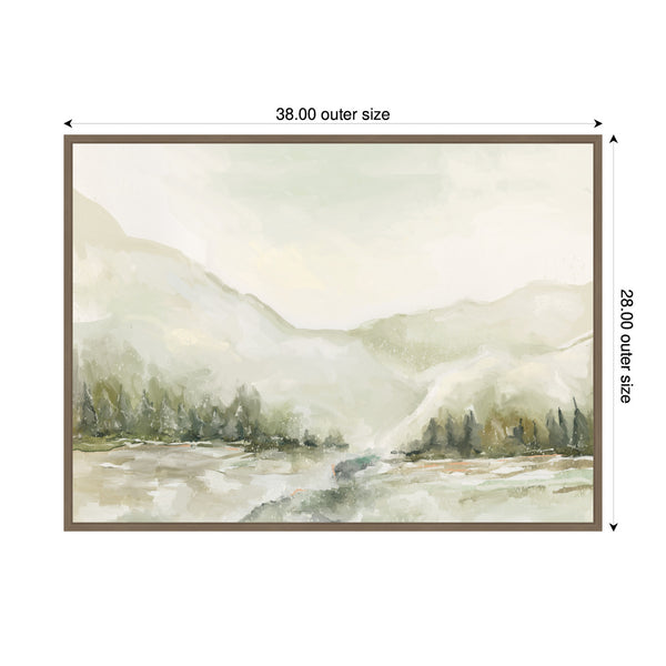 Kate & Laurel Sylvie Winter Landscape 6 Framed Canvas By Annie Quigley