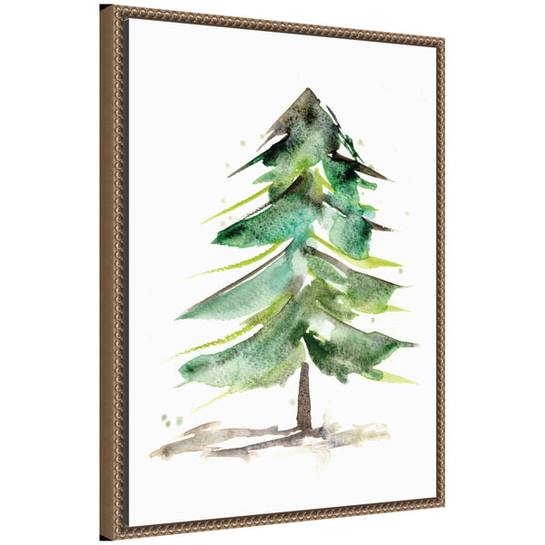 kate & laurel Sylvie Winter Spruce Framed Canvas by Xizhou Xie