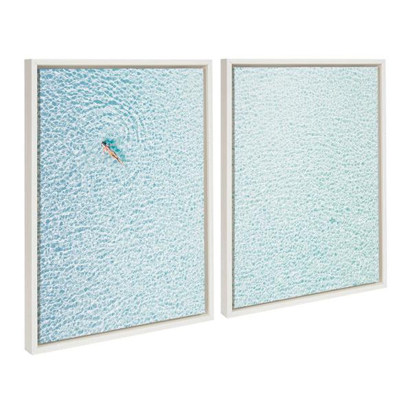kate & laurel Sylvie Woman Floating I and II Framed Canvas by Amy Peterson Art Studio