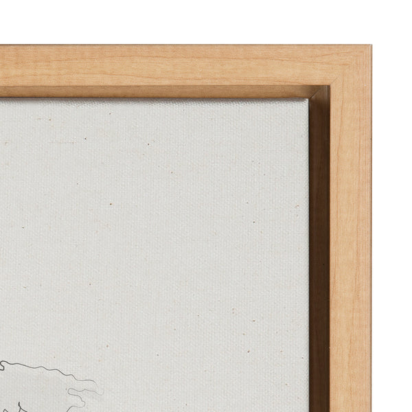 Kate & Laurel Sylvie World Map Sketch Framed Canvas By Teju Reval Of SnazzyHues